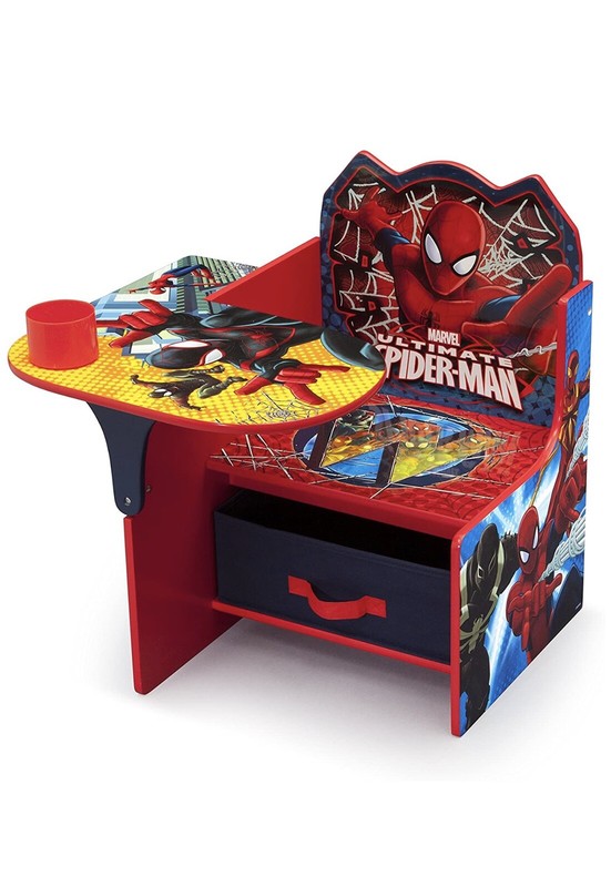 Marvel Ultimate Spider-Man Kids Desk Chair With Storage Bin (a)