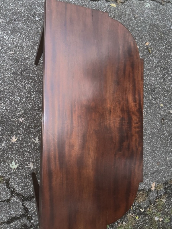 18th Century Card Table Mahogany New England Game Inlaid Plum pudding Hepplewhit gallery