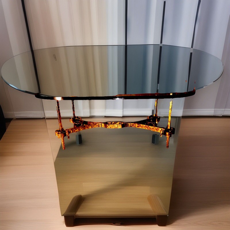 Leaded Austrian crystal cocktail table – Circa 1962