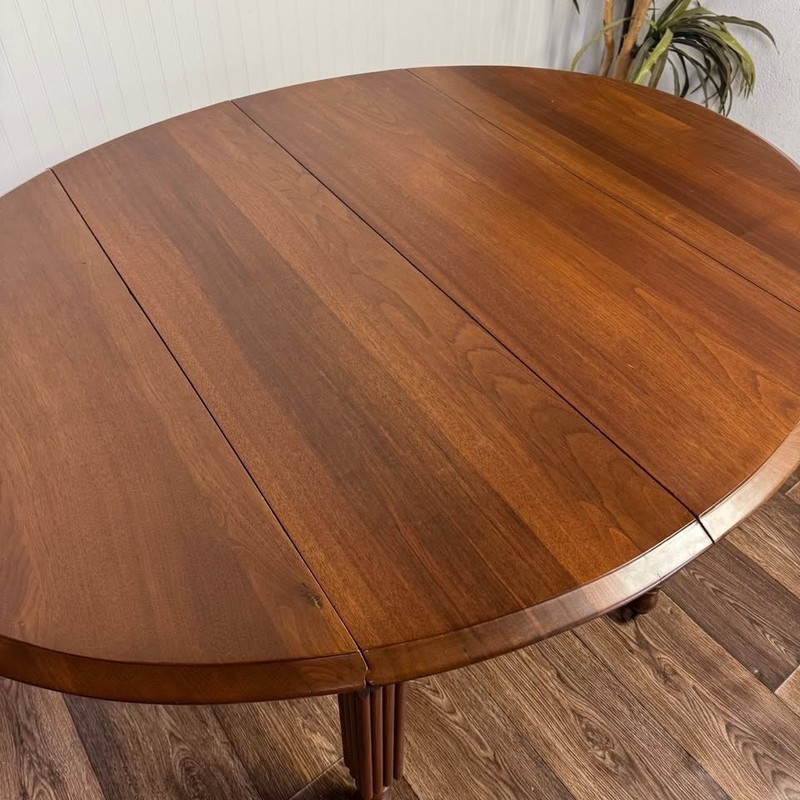 Federal-Style Cherry Extension Drop-Leaf Dining Table - Seats 8–10 gallery