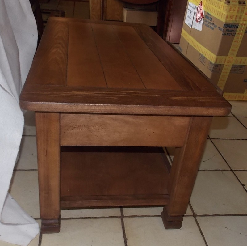 Mid Century Cherry/Pine Coffee Table with Drawer (CT-188) gallery