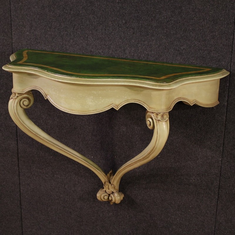 Italian console lacquered painted antique style furniture table 20th century gallery