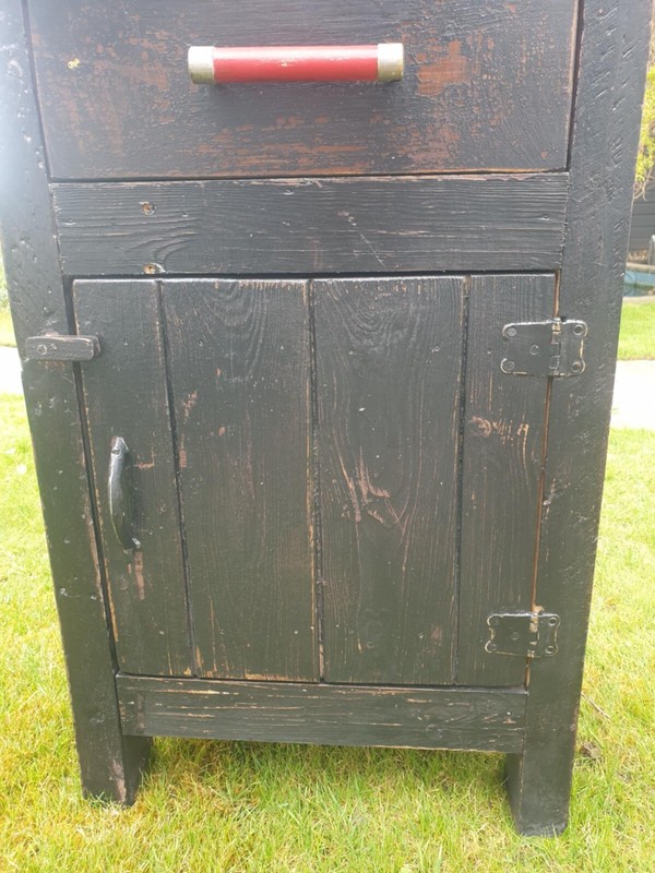 Vintage Solid pine 4 draw one cupboard chest £319 Delivery Included gallery