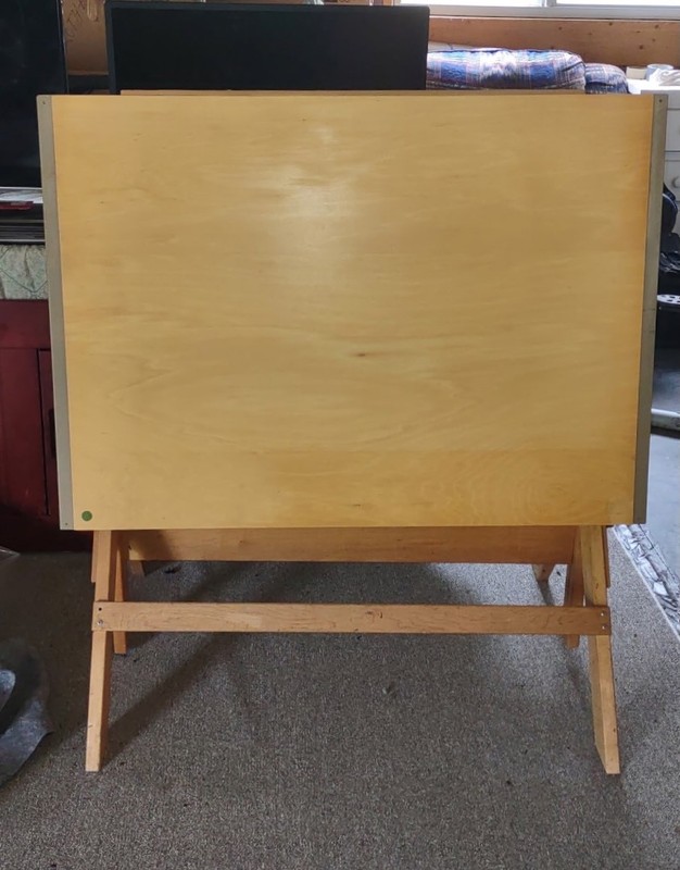 Vintage professional drafting table wood STACOR 30 x 42 inches adjustable