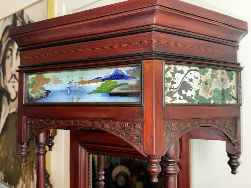 Antique Aesthetic Vanity/Entry Table With Anglo Japanese and Orientalist Motifs gallery