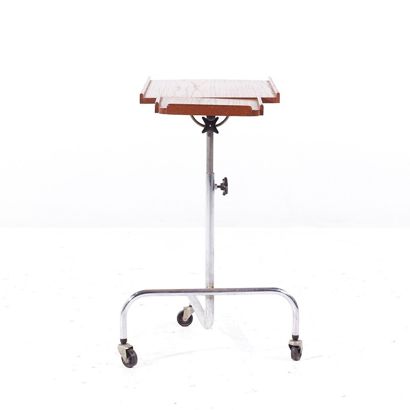 HMN Mid Century Danish Teak Adjustable Tray Table gallery