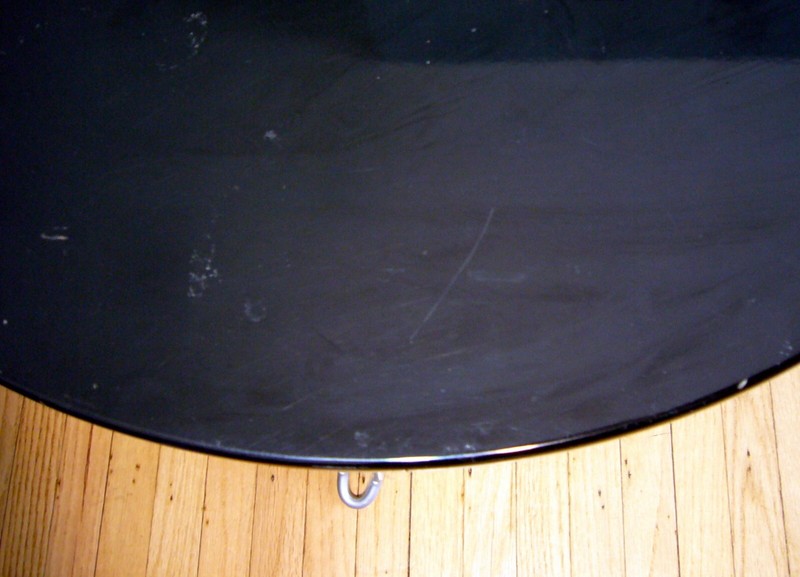 Vintage Modern Coffee Table black lacquer Wood Folding Hairpin Legs 1970s gallery