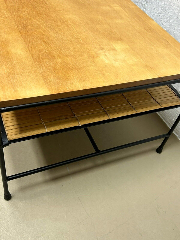 MINT Paul McCobb Planner Group Maple Iron Coffee Table circa 1950's gallery