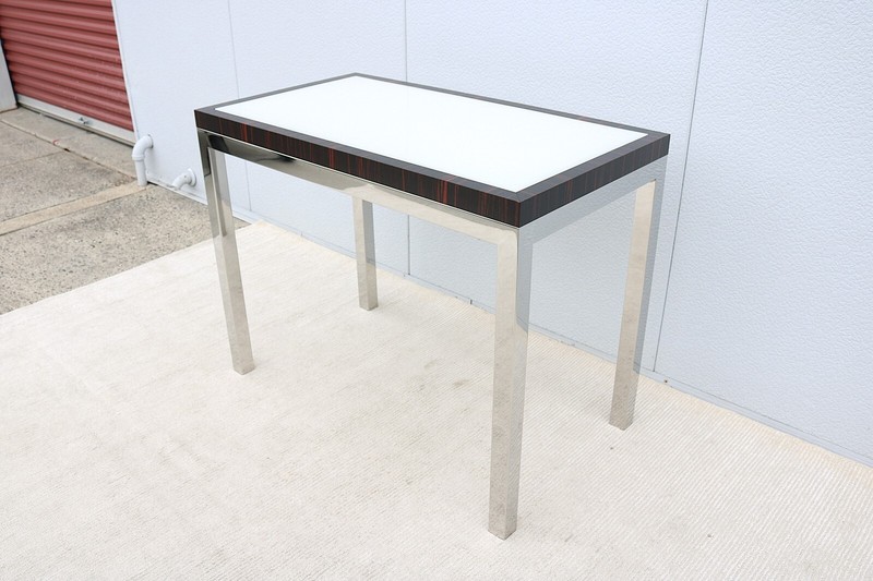 Mid-Century Modern Style Counter Height Console Table attributed to Leon Rosen gallery