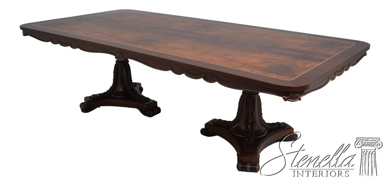 LF62863: Large Regency Italian Style Double Pedestal Dining Table