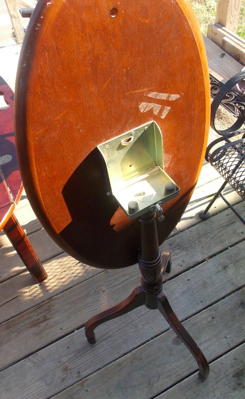 Mahogany Oval Tilt Top End Table / Side Table (ET395) gallery