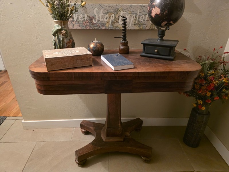 William IV rosewood card or games table, dating from the 1830s.