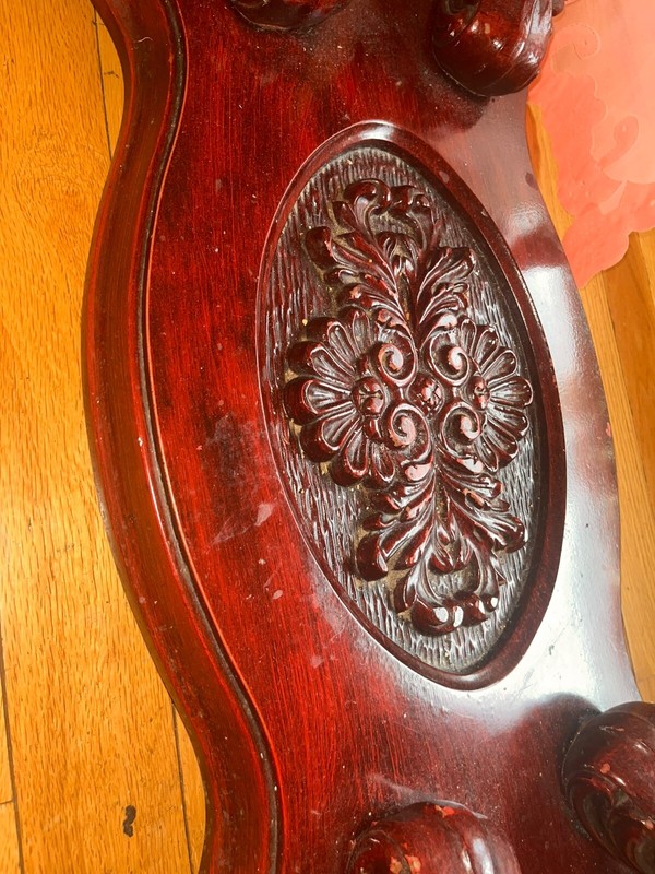 Solid Wood Vintage Three Piece Victorian Coffee Table Set. gallery