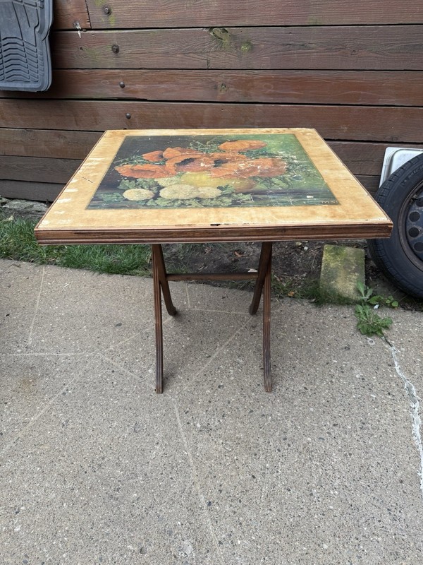 Vintage 1920s Max strekenbach Folding Puzzle /Card Game Table gallery