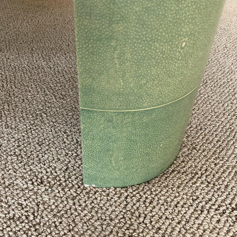 Rare Vintage Karl Springer circa 1970s Faux Green Shagreen Table gallery