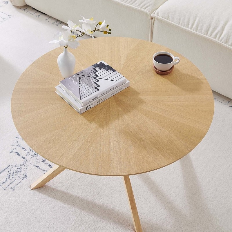 Crossroads Round Wood Coffee Table gallery
