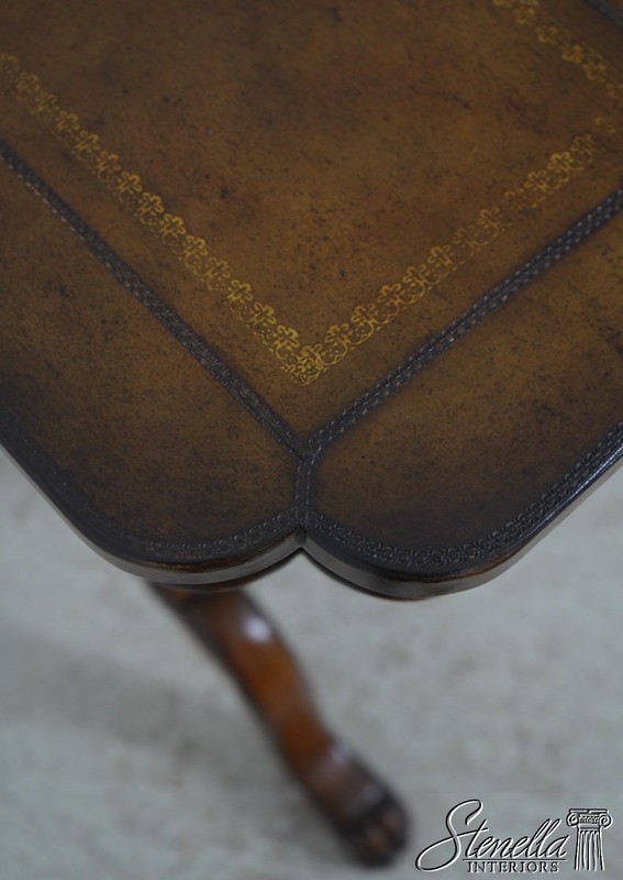 L72141: Leather Wrapped Inlaid Mahogany Games Table gallery