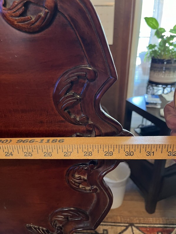 Vintage Federal Style Pie Crust Edge Carved Tilt Flip Top Tea Table gallery