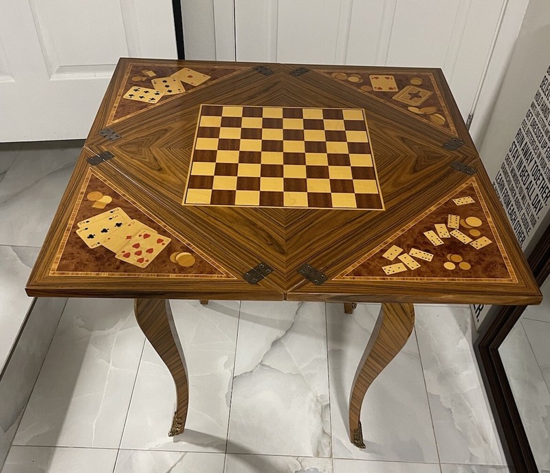 Vintage Colombo Mobili Playing Table Foldable Rose Wood Great Condition 🔥