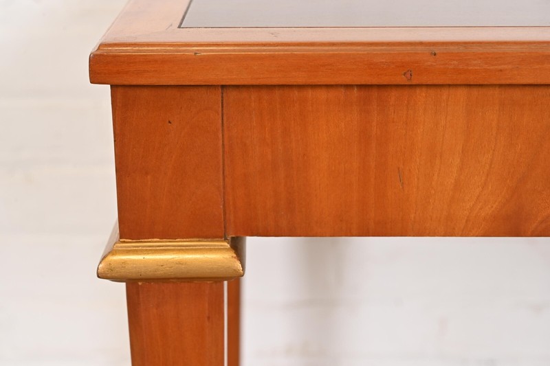 Baker Furniture French Regency Louis XVI Cherry and Gilt Wood Petite Desk gallery