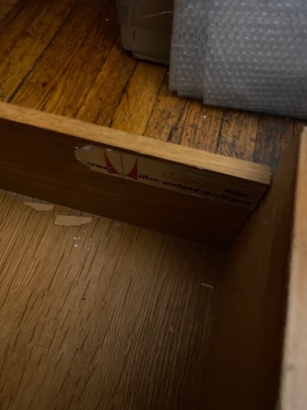 GEORGE NELSON FOR HERMAN MILLER NIGHTSTAND MID CENTURY MODERN THIN EDGE gallery