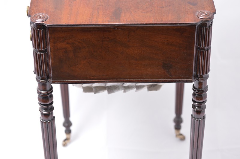 Antique American Federal Work Table/Sewing Stand, Boston,Seymour,Mahogany 1810 gallery