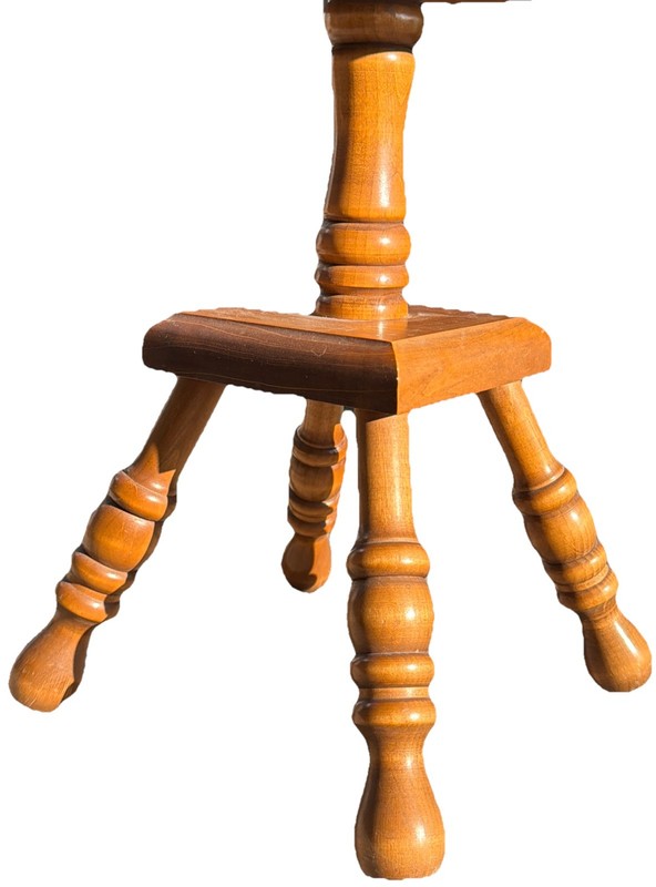 VTG Sheryn's Maple Of California Solid Wood Ornate Spindle Pedestal Side Table gallery