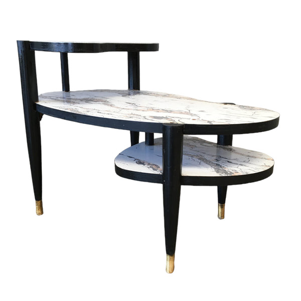 Pair of MCM Atomic End Tables, 1950’s Table, Vintage Biomorphic 3 Tier Atomic