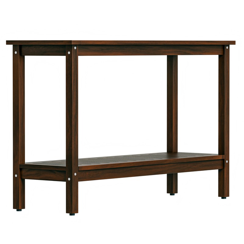 48" Console Table Multiuse Buffet Bar Storage Organizer with Foot Slider Coffee gallery