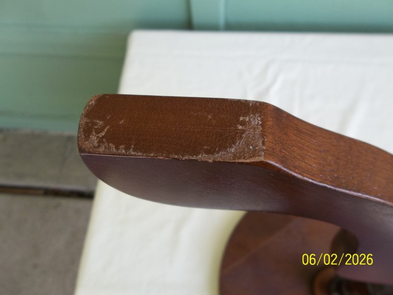 Bombay Co Mahogany Tripod Beveled Edge Round Top Wine / Side Table 20 3/4" Tall gallery