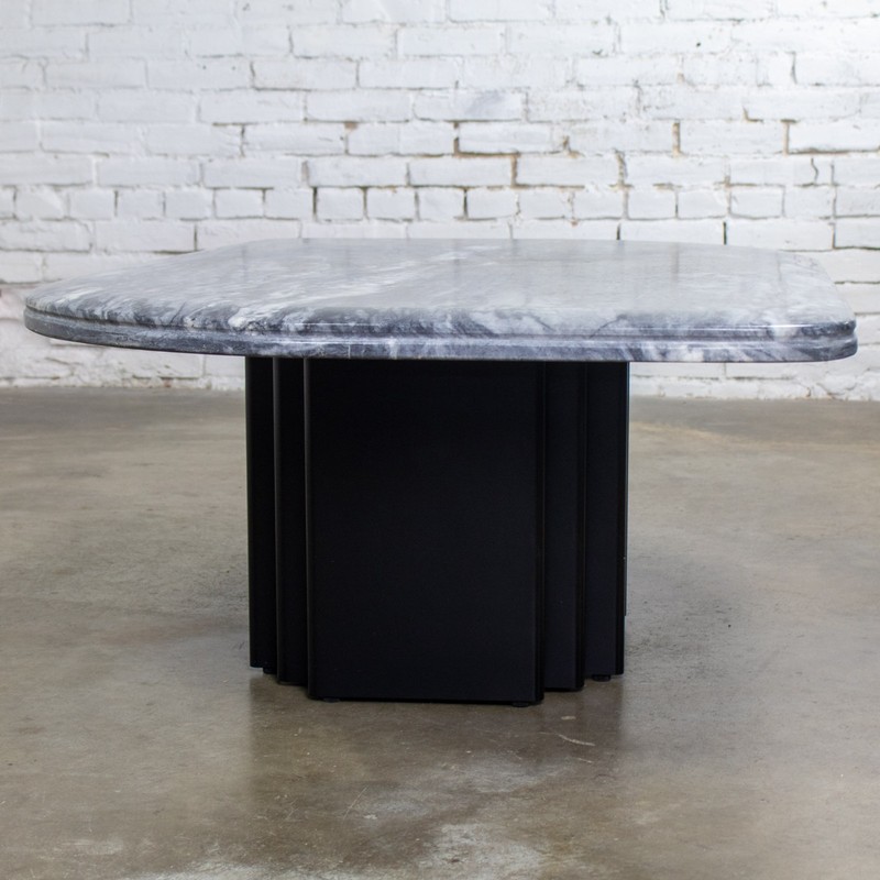 Scandinavian Post Modern Coffee Table Marble Top Bendixen Designs Made Denmark gallery
