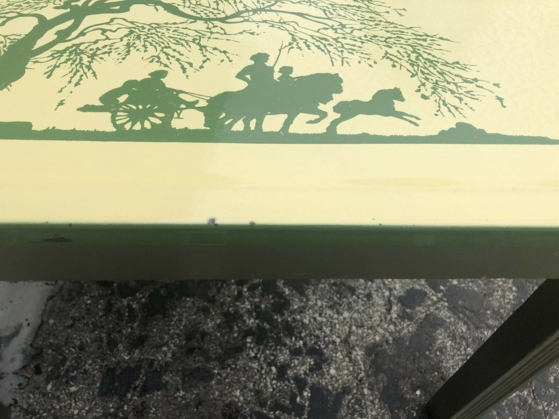 Vintage Porcelain Top Table W/2 Draws & Cutting Board 30” X 60” X 40” gallery