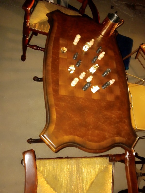 antique dining room table and chairs