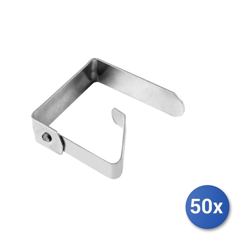 50x Home Grey Stainless Steel Tablecloth Clips Bulk MPN 8014405000277