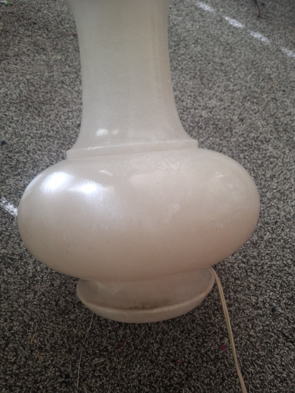 Alabaster Urn Style Lamp** Large Vintage** Heavy gallery