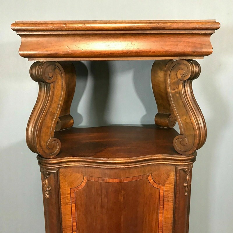 Late 1800's Victorian Pedestal With Inlay gallery