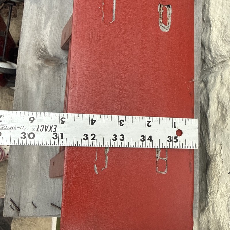 Vintage Asian Cricket Stool Red Paint Wooden 8x11x5 Inches gallery