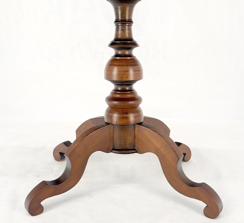 Dutch 19th Century Marquetry Inlay Top Breakfast Center Occasional Lamp Table gallery