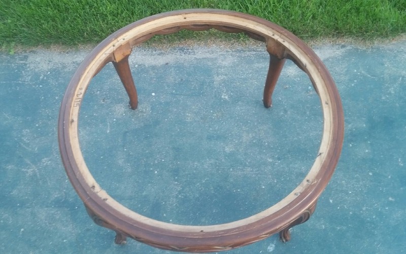 Antique Architectural Carved Wood Table Base Neo Classical W/O Glass gallery