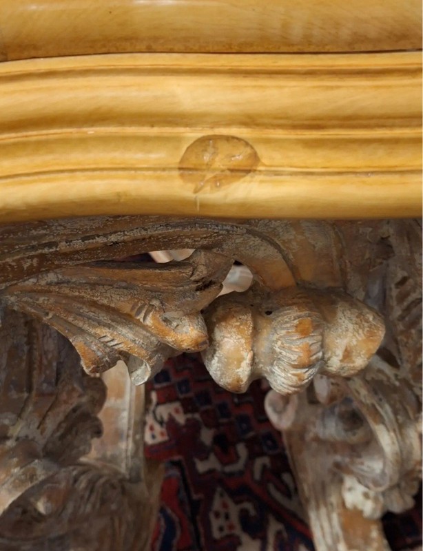 Beautifully Carved MADE IN SPAIN SPANISH LARGE HEAVY ROCOCO CONSOLE TABLE gallery