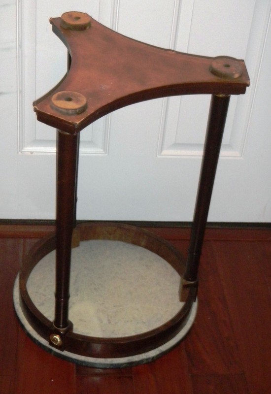 Vintage Bombay Company Regency-Style Accent Table with Green Marble Top gallery
