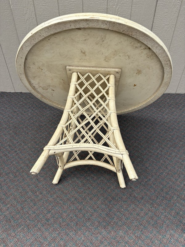55219 Wicker Rattan Dining Kitchen Foyer Garden Table 42" Round Top gallery