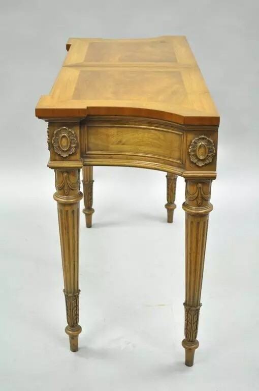 Vintage Karges Walnut French Regency Style Extension Server Console Sofa Table gallery
