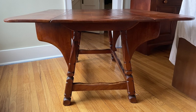 Antique Cushman Colonial Creations Drop Leaf Dining Table gallery