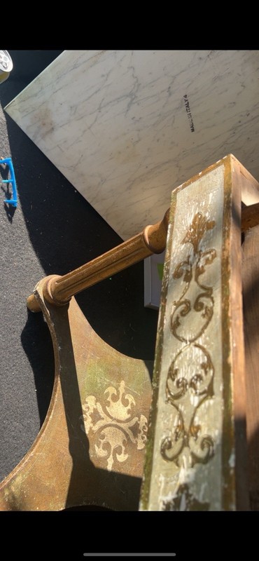 Original Italian Florentine Hand Crafted Wood Marble Top Table gallery