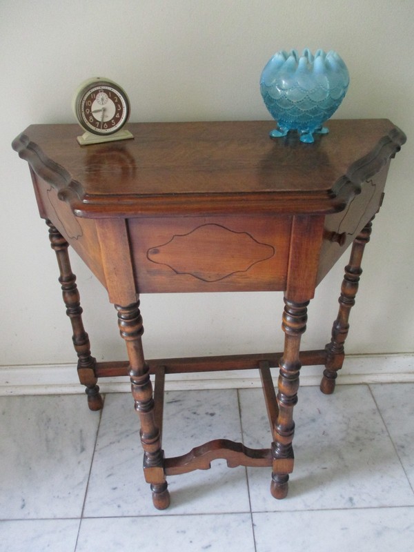 antique console table console cabinet walnut end table side table ship $40.00