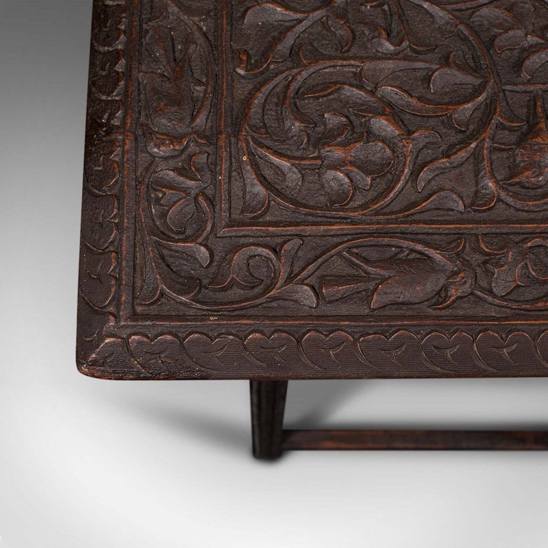 Antique Folding Campaign Table, Anglo Indian, Colonial, Occasional, Victorian gallery