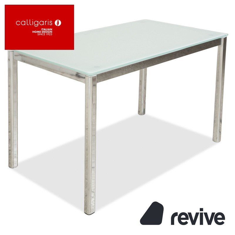Calligaris Glass Dining Table Silver Dining Room 110 X 70 X 76 Cm