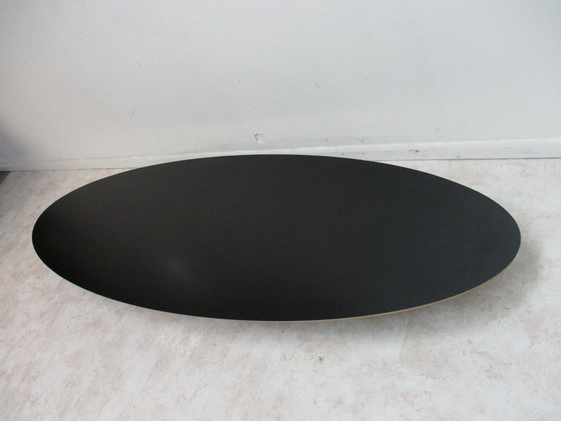 Vintage Eames Herman Miller Wire Base Elliptical Surfboard Coffee Table gallery