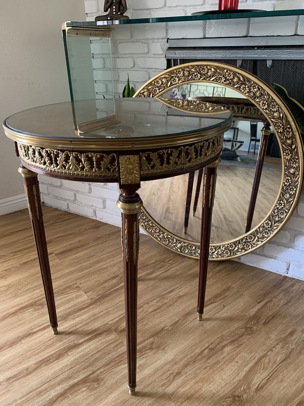French Louis XVI Style Mahogany Solid Bronze Mount gallery